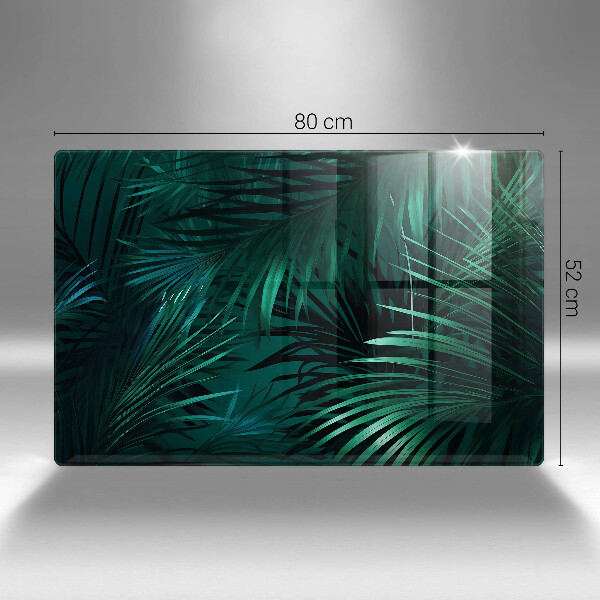 Placă din sticla protectie plita Frunze sălbatice ale junglei