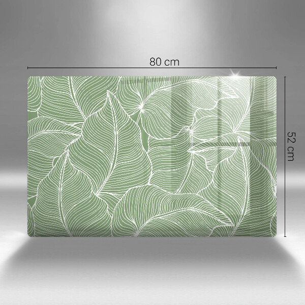 Placă din sticla protectie plita Frunze liniare