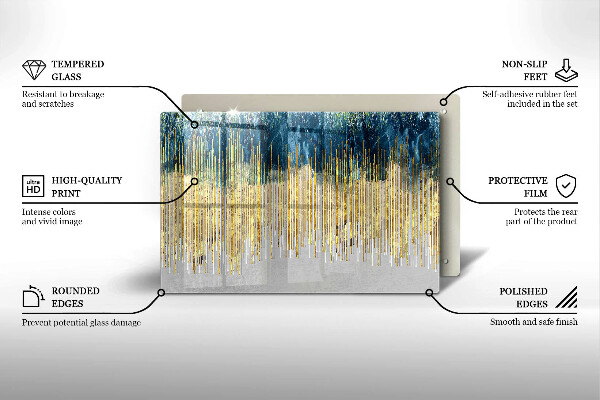 Placă din sticla protectie plita Abstracția designerului