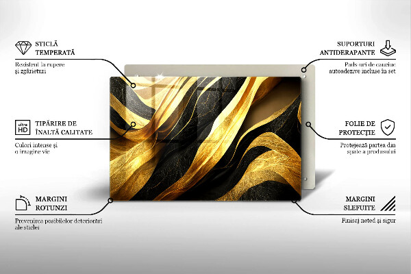 Placă din sticla protectie plita Abstracție elegantă