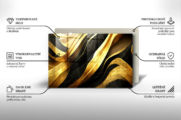 Placă din sticla protectie plita Abstracție elegantă