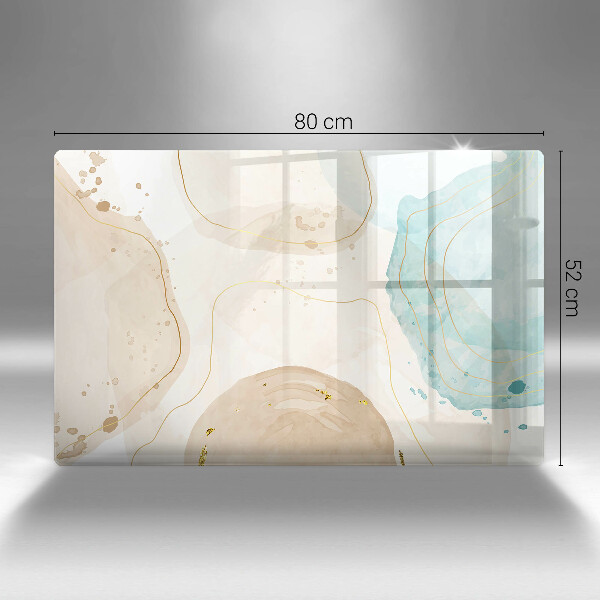 Placă sticla protectie aragaz Forme boho luminoase