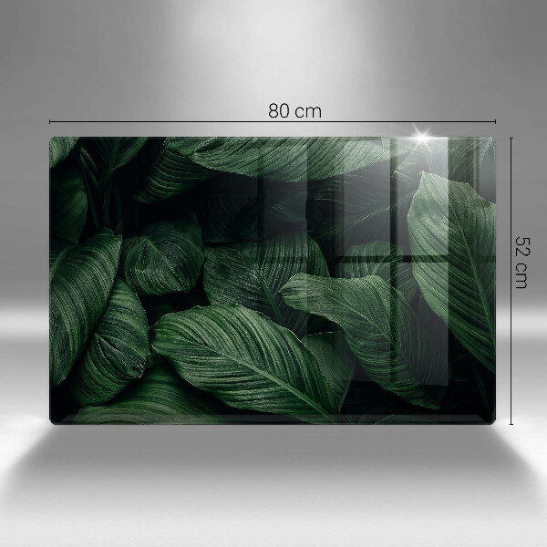 Placă sticla protectie aragaz Frunze întunecate