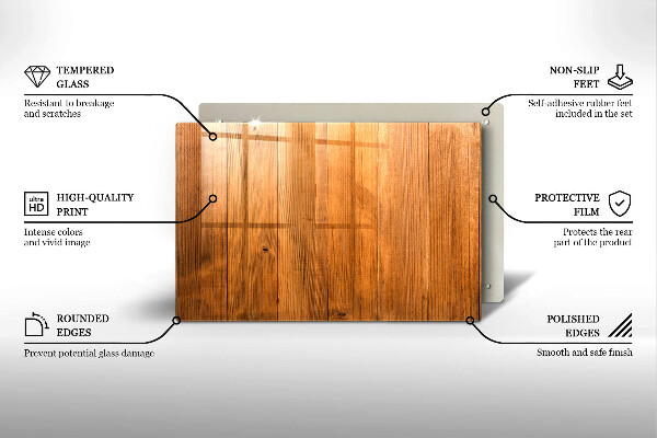 Placă sticla protectie aragaz Scanduri de lemn