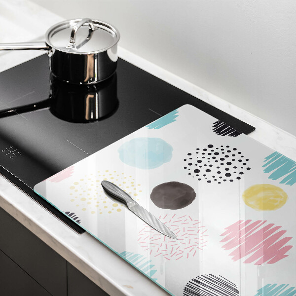 Placă din sticla protectie perete Forme pictate