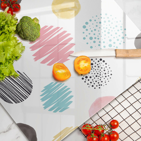 Placă din sticla protectie perete Forme pictate