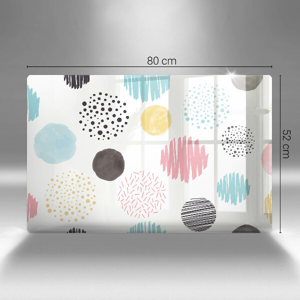 Placă din sticla protectie perete Forme pictate