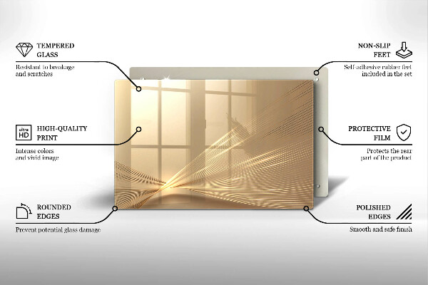 Placă din sticla protectie perete Abstracția modernă