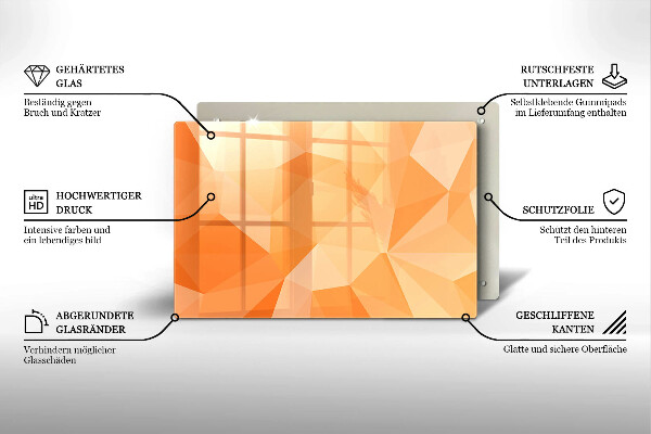 Placă din sticla protectie perete Fundal geometric