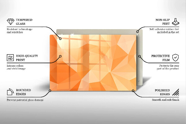 Placă din sticla protectie perete Fundal geometric
