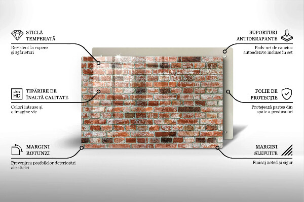 Placă din sticla protectie perete Zid vechi de cărămidă