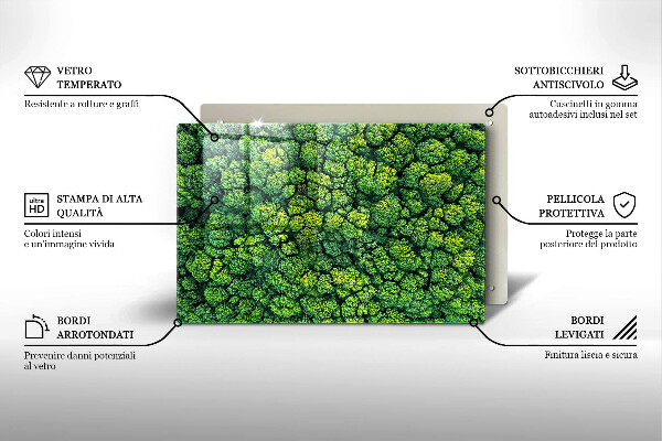 Placă din sticla protectie perete Plantă de muşchi din natură