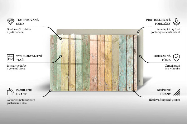 Placă din sticla protectie perete Plăci vintage colorate