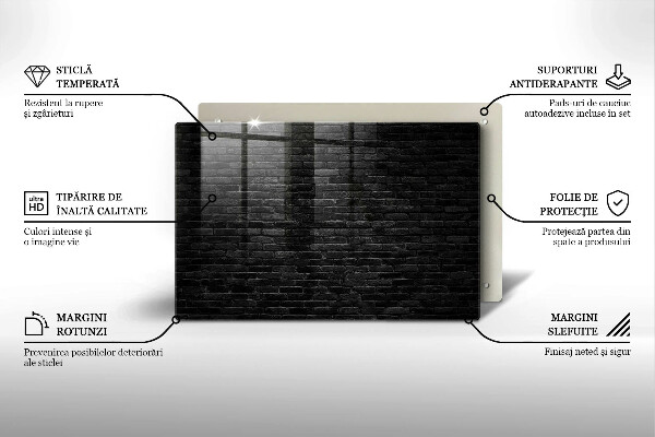 Placă sticla protectie aragaz Perete zid de cărămidă