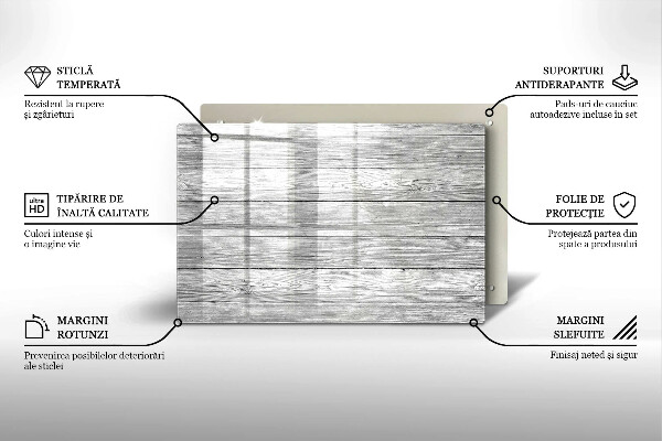 Placă sticla protectie aragaz Scânduri vechi de lemn