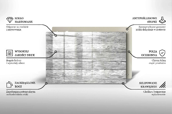 Placă sticla protectie aragaz Scânduri vechi de lemn