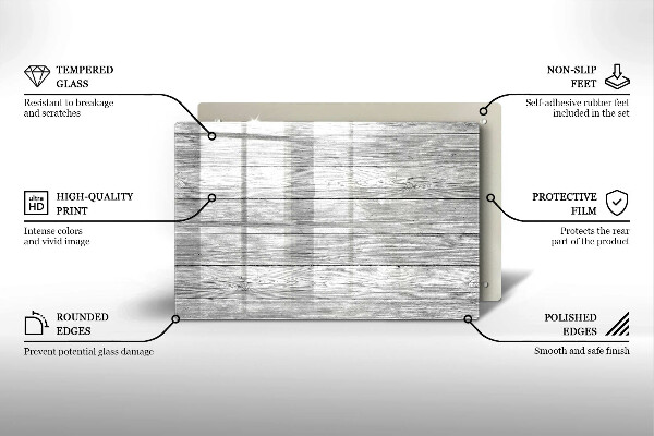 Placă sticla protectie aragaz Scânduri vechi de lemn