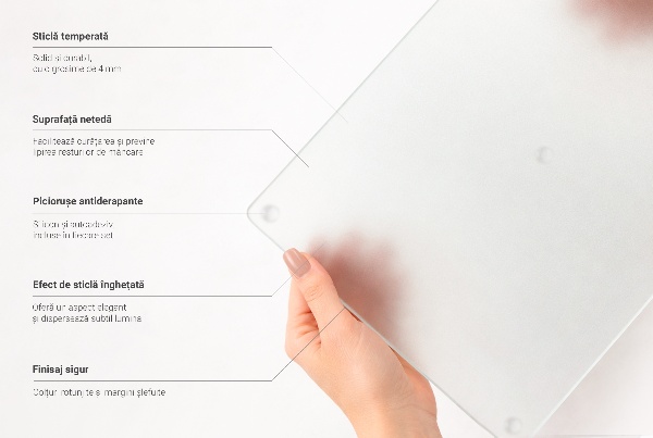 Placă din sticlă de protecție pentru perete în dimensiunea 52 x 40 cm