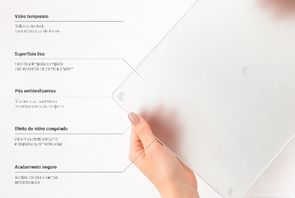 Placă din sticlă pentru protecția peretelui în dimensiunea 80 x 52 cm