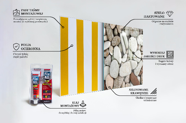 Sticlă pentru bucătărie Plaja pietroasa