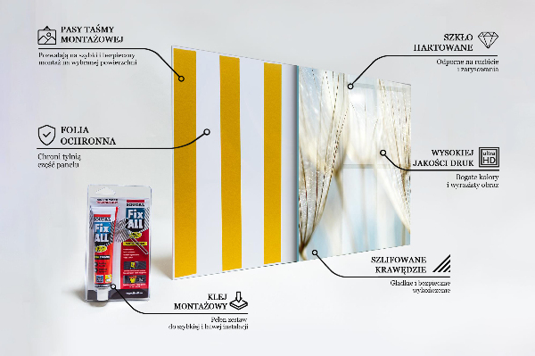 Sticlă printata bucătărie Păpădie păpădia în vânt