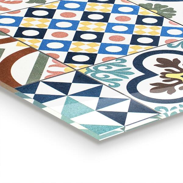 Sticlă pentru bucătărie Ornamente din mozaic portughez