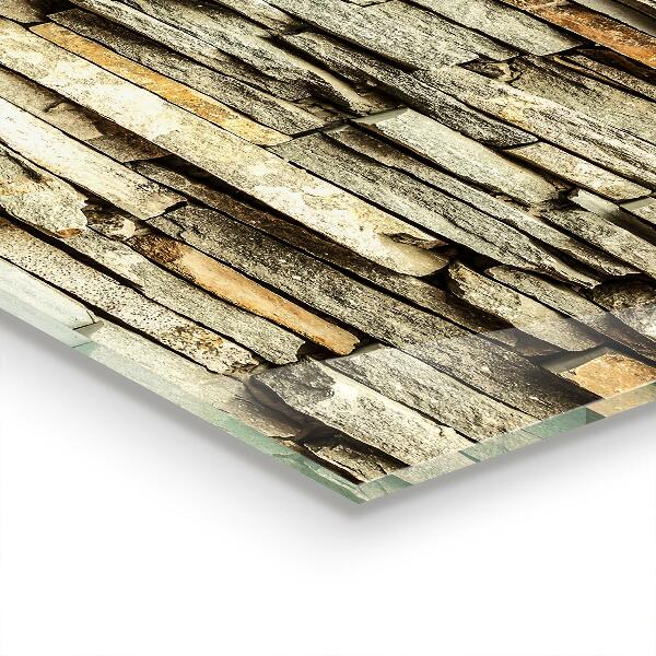 Sticlă bucătărie Cărămizi naturale