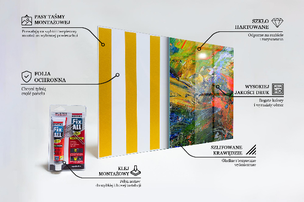 Sticlă bucătărie Explozie de culoare