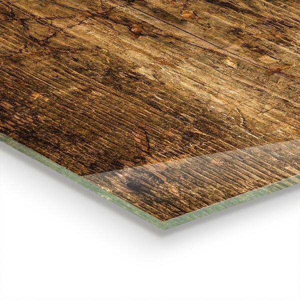 Sticlă pentru bucătărie Lemn de stejar închis