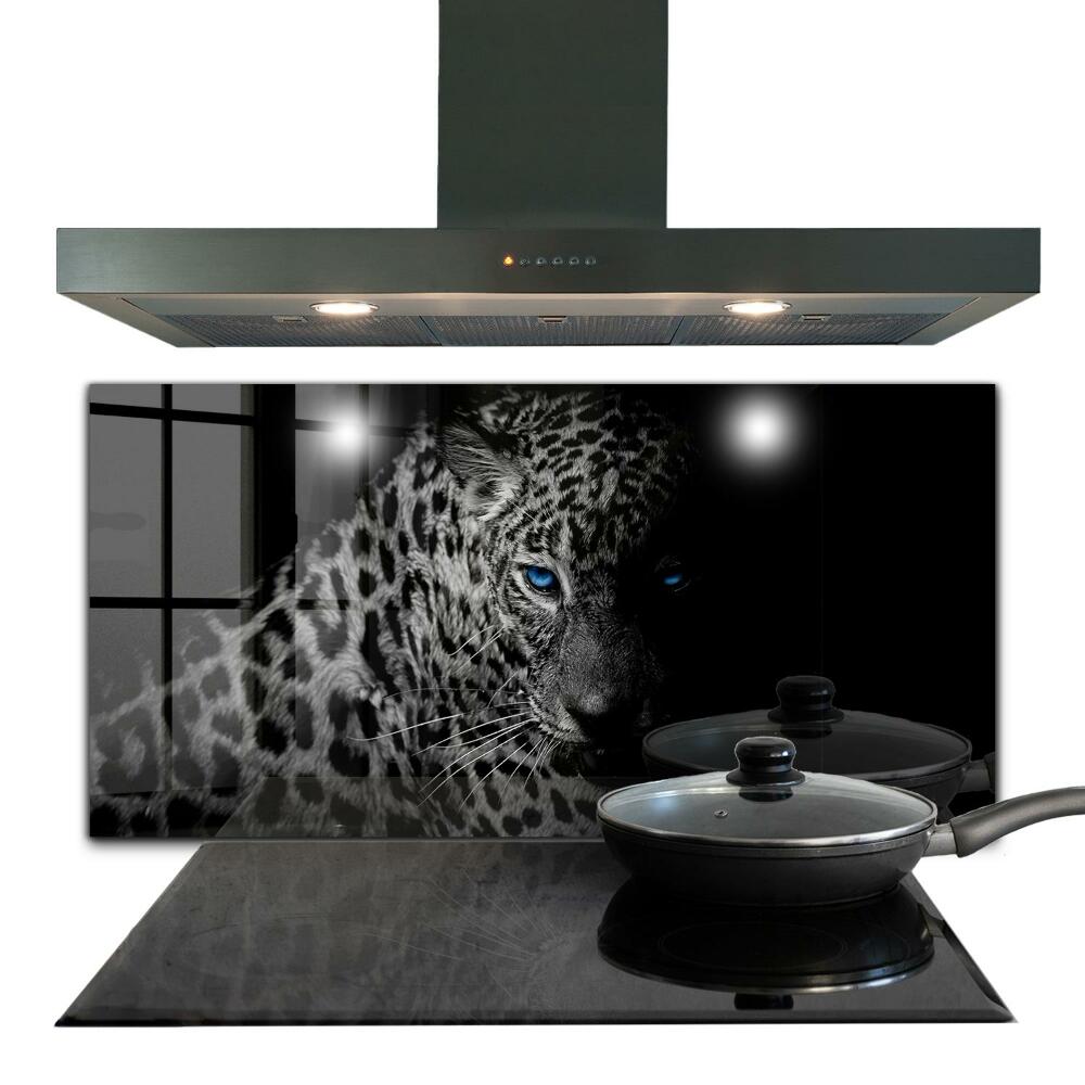 Sticlă bucătărie Pisica sălbatică pantera întunecată