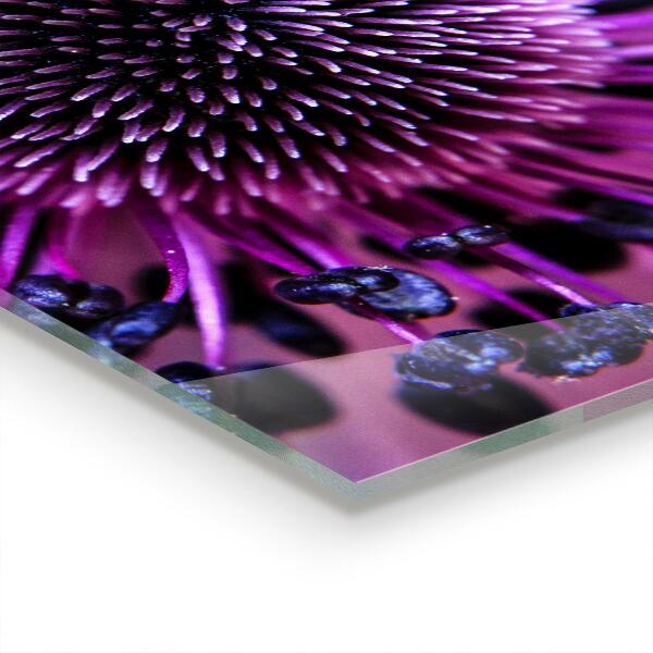 Sticlă bucătărie Floare mov