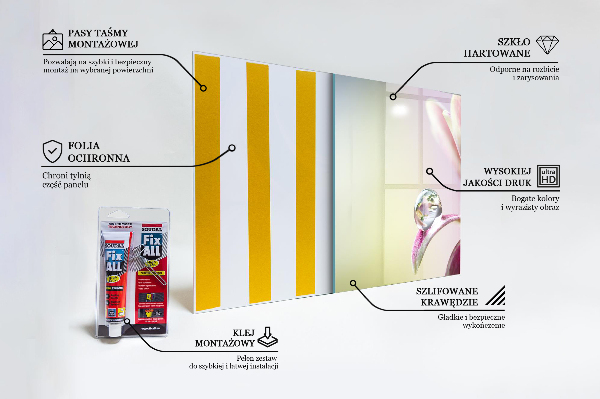 Sticlă bucătărie Floare cu picătură de rouă dimineața