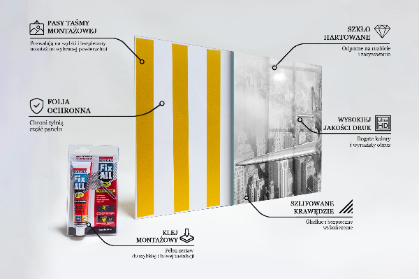 Sticlă bucătărie Avionul peste new york