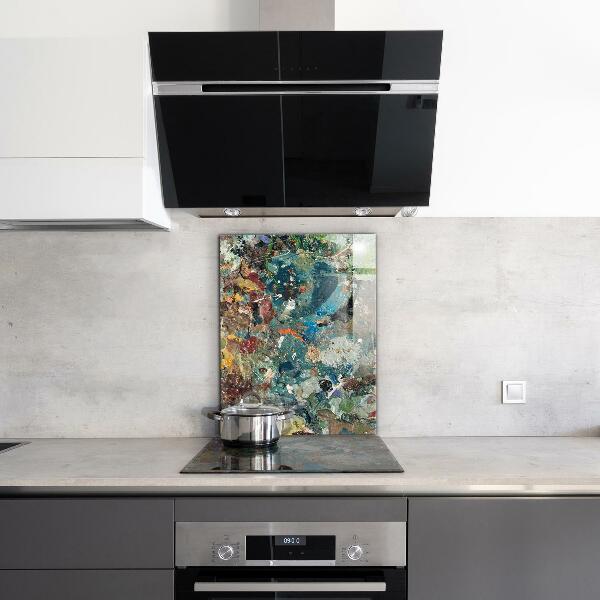 Sticlă bucătărie Textura vopsea în ulei
