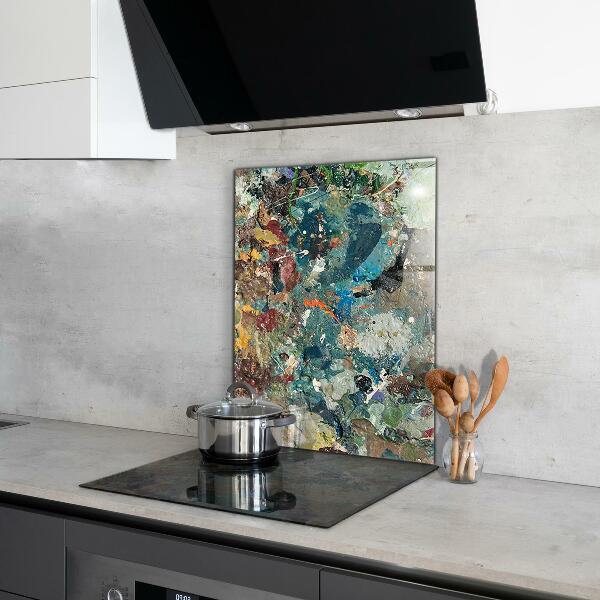 Sticlă bucătărie Textura vopsea în ulei