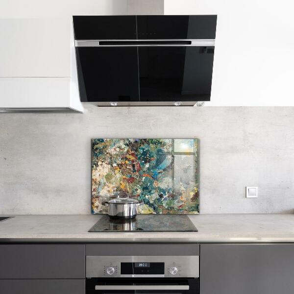 Sticlă bucătărie Textura vopsea în ulei