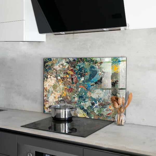 Sticlă bucătărie Textura vopsea în ulei