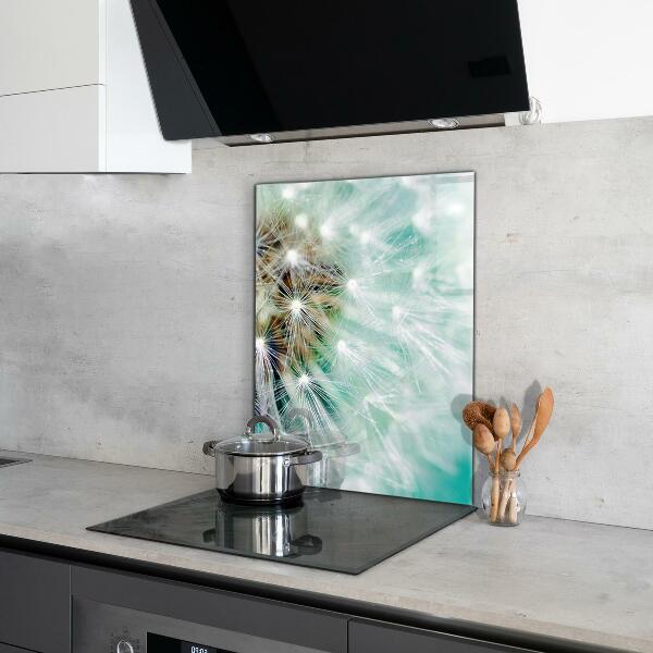 Sticlă printata bucătărie Papadie în planta de vânt