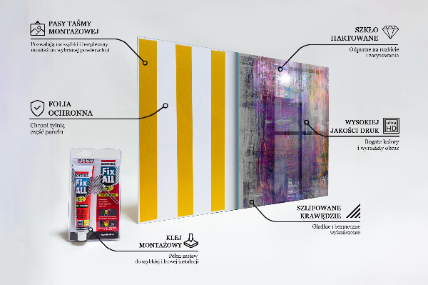 Sticlă bucătărie Pictura abstracta
