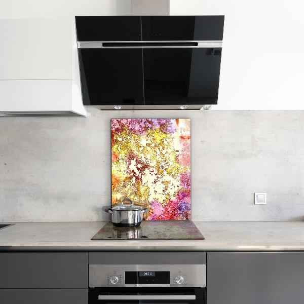 Sticlă bucătărie Abstracție portocalie