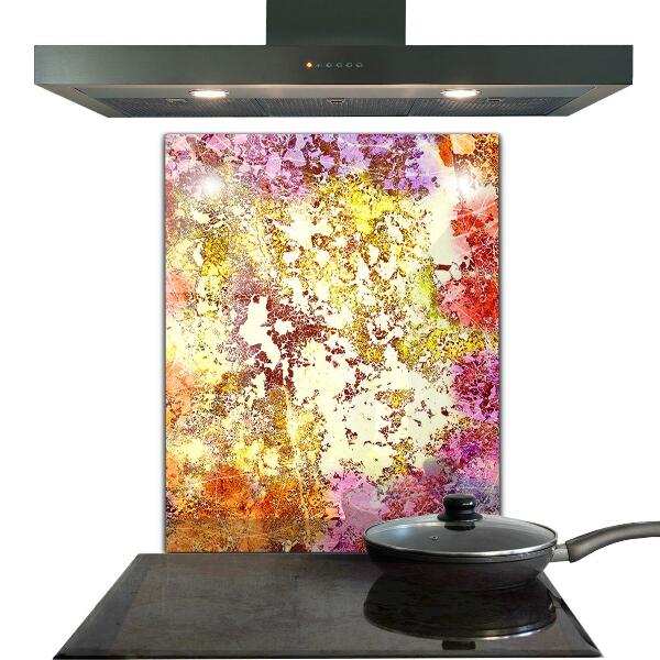 Sticlă bucătărie Abstracție portocalie