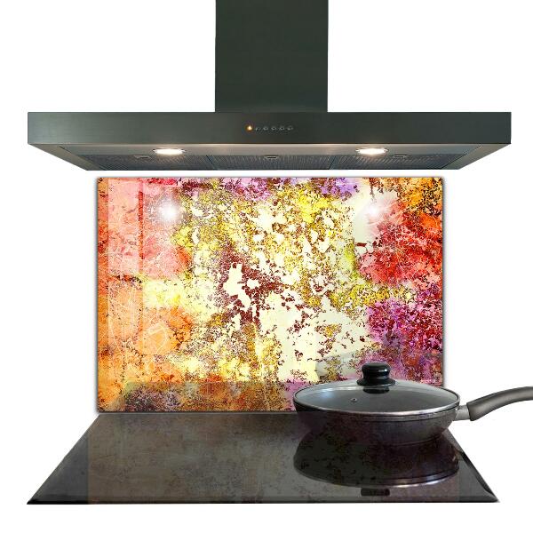 Sticlă bucătărie Abstracție portocalie