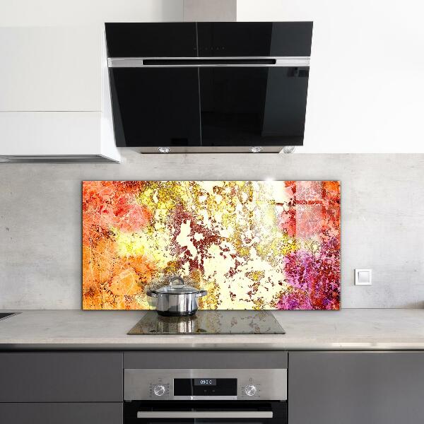 Sticlă bucătărie Abstracție portocalie