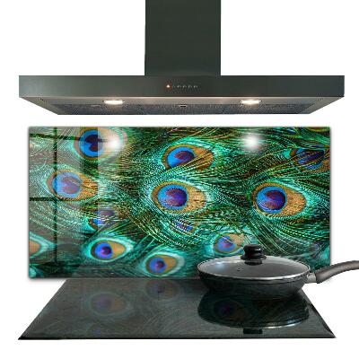 Sticlă bucătărie Pene de păun natură frumoasă