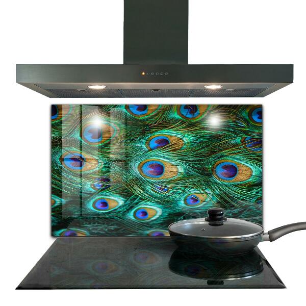 Sticlă bucătărie Pene de păun natură frumoasă