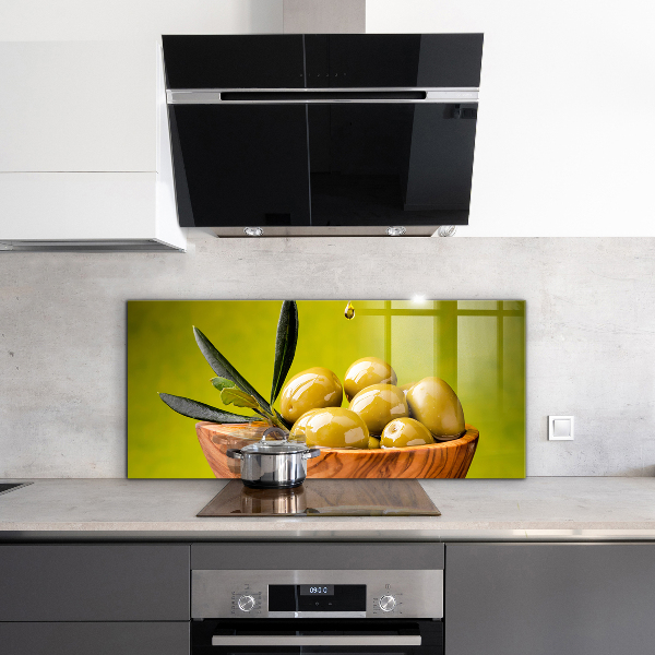 Sticlă bucătărie Măsline verzi proaspete