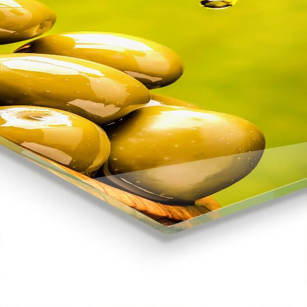 Sticlă bucătărie Măsline verzi proaspete