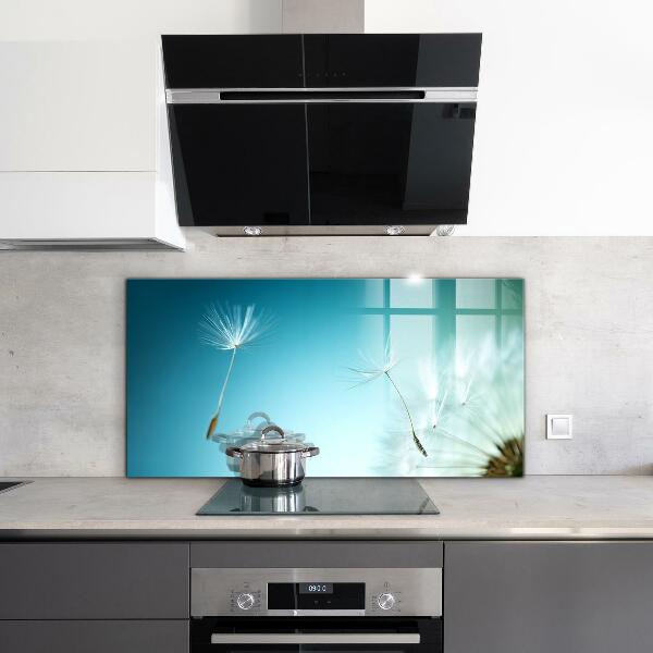 Sticlă printata bucătărie Păpădie păpădia în vânt