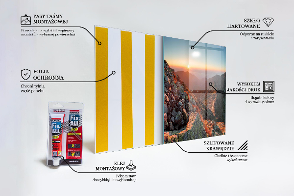 Sticlă bucătărie Panoramă montană apus de soare