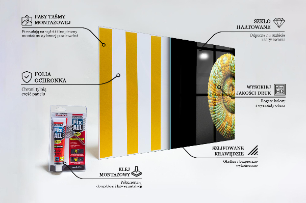 Sticlă bucătărie Coada cameleonului natura